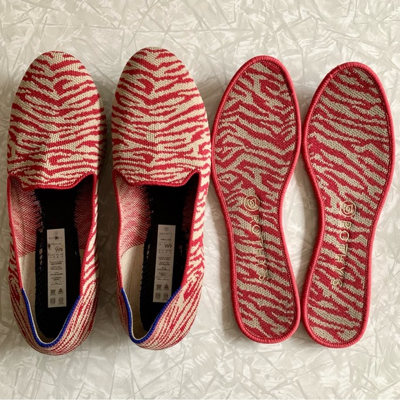 Retired/HTF! Rothy’s Retired Red Zebra Loafers 9 - Picture 9 of 10